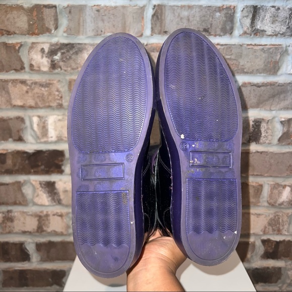 Purple Patten Leather Hightop Sneakers- From Paris - Picture 7 of 8